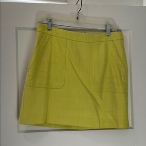 LOFT Chartreuse Mini Skirt